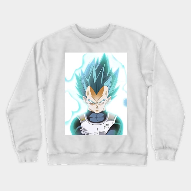 blue Vegeta Hot Coffee Crewneck Sweatshirt by phxaz